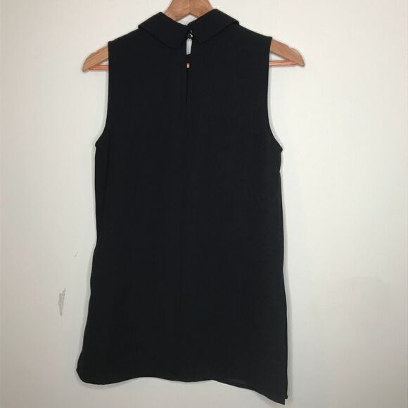 Vince Camuto XS Black Embellish Collar sleeveless - Picture 6 of 8